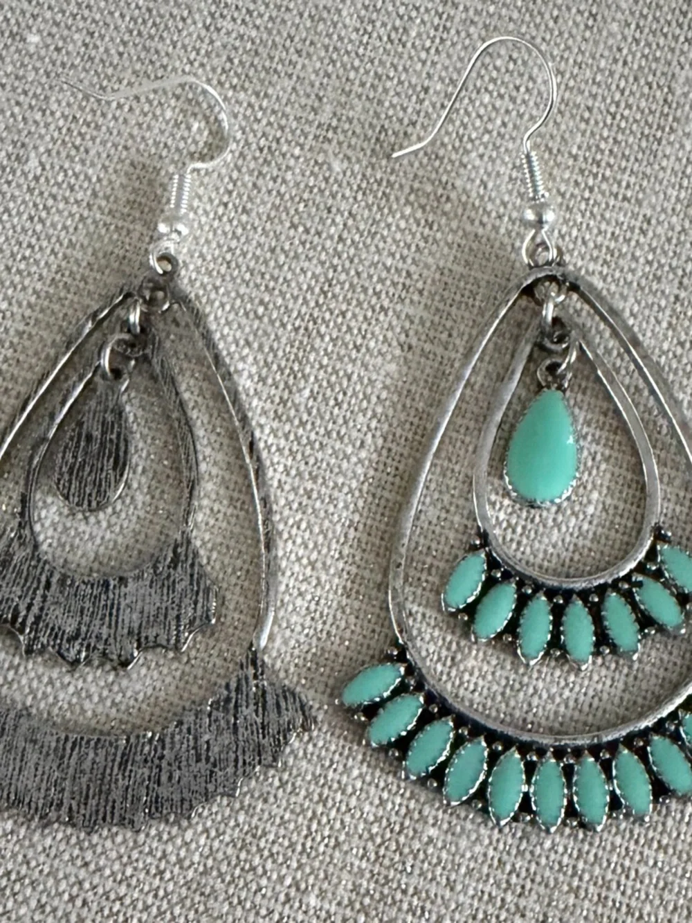 Turquoise Teardrop Dangle Earrings - Women Jewelry